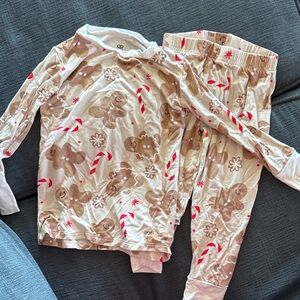 Gingerbread and Candy Cane Kids Pajamas
